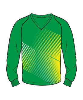 Футболка с длинным рукавом 208 рукав фигурный реглан расцветка2 зеленая